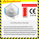 P2 Mask Respirator With Valve (Pack of 120,from $1.25/pc+GST)