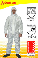 Overall Suits Type 5&6 Microporous Coverall Suits  (Pack of 50,from $3.00/pc+gst)