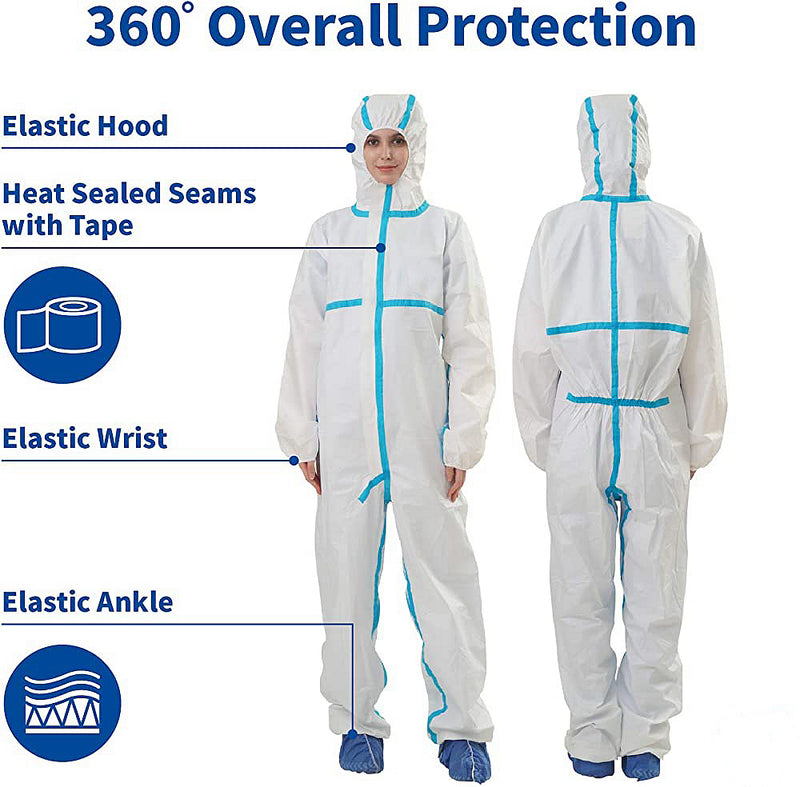 Overall Suits Taped Type 4&5&6 Microporous Coverall Suits  (Pack of 50,from $8.18/pc+gst)