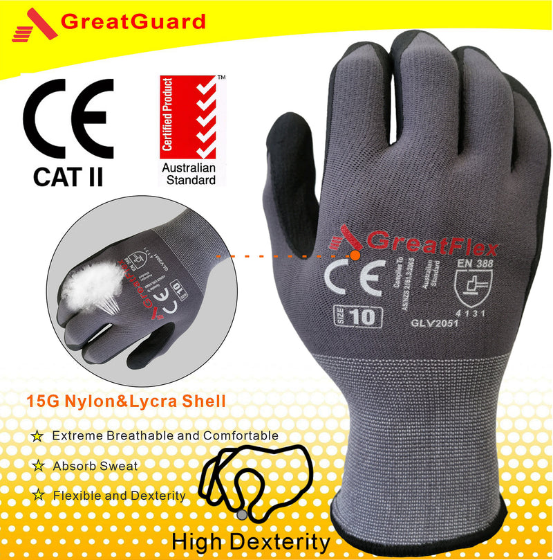 12/72/144/432 Pairs Hyflex Style Great Flex Nitrile Glove (Pack of 12,from $2.95/pair+GST)
