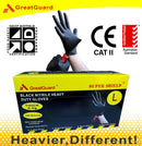Black Gloves Nitrile,Disposable Gloves 6.0g Heavy Duty Industrial Grade Mechanic Automotive Tattoo Hair Dressing Powder Free (BOX of 100PCS,from $7.727/box+GST)
