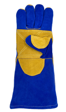 Welding Gloves Premium Blue Gold Double Kevlar Stitched